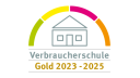Plakette der Auszeichnung Verbraucherschule Gold 2023-2025