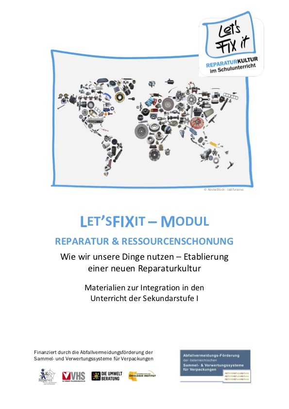 Grafik des Unterrichtsmaterials Let´s FIXit - Reparatur und Ressourcenschonung 
