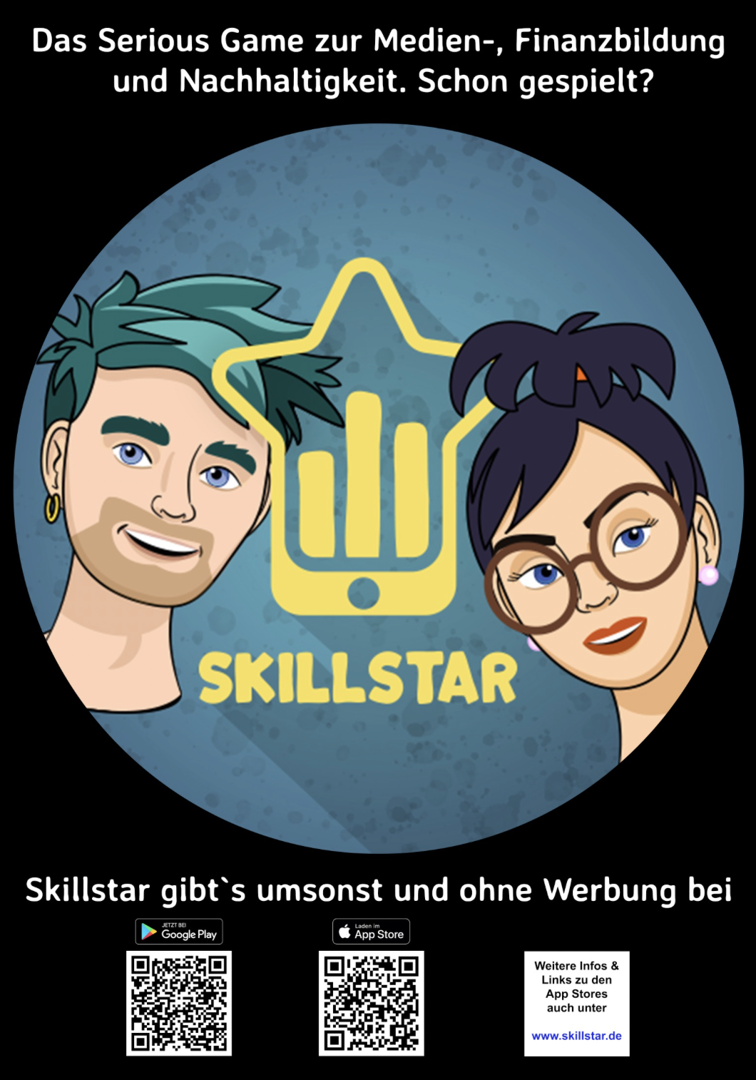 Poster des Spiels mit Logo und zwei Jugendlichen