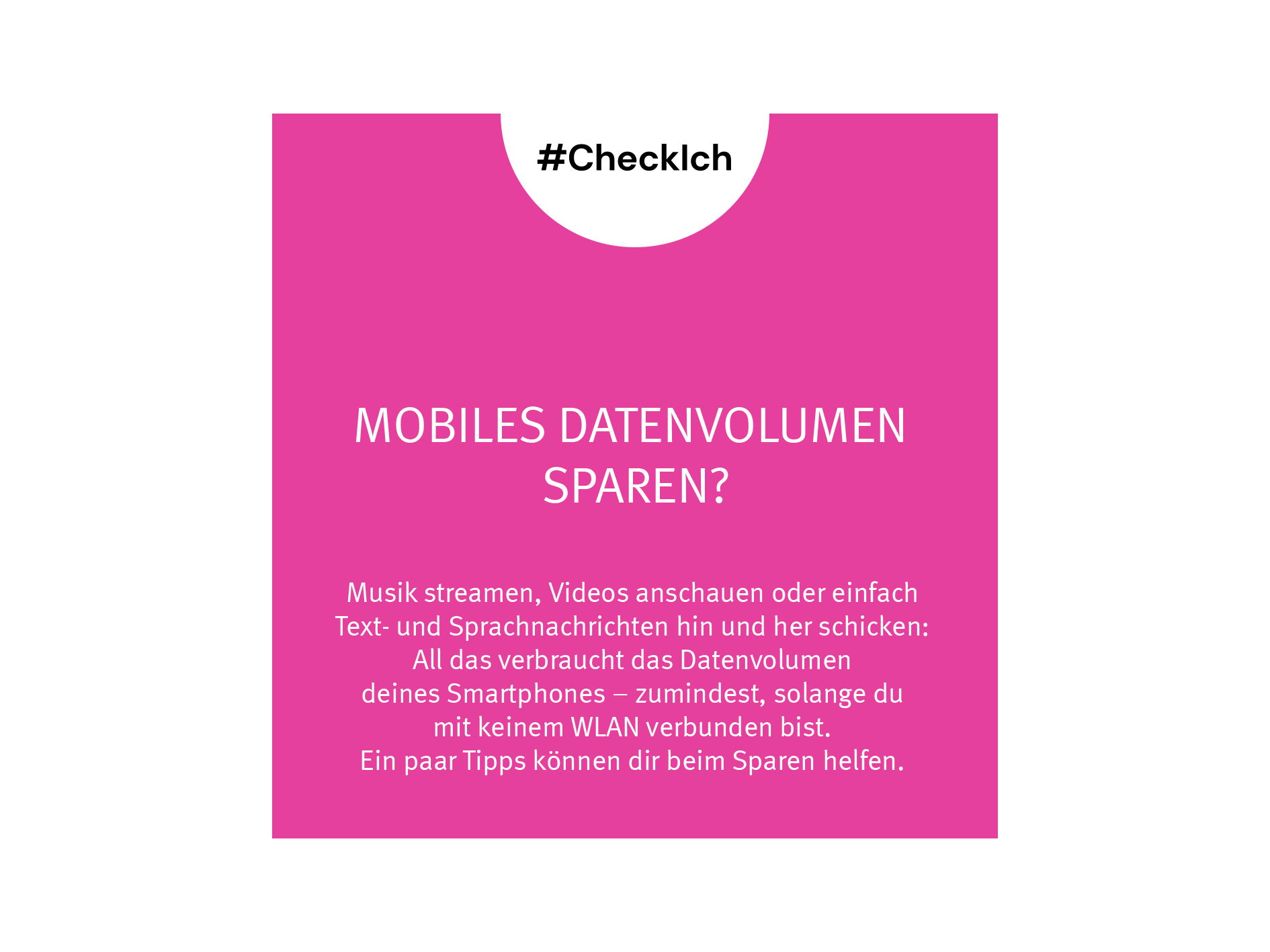 CheckIch Mobiles Datenvolumen sparen?