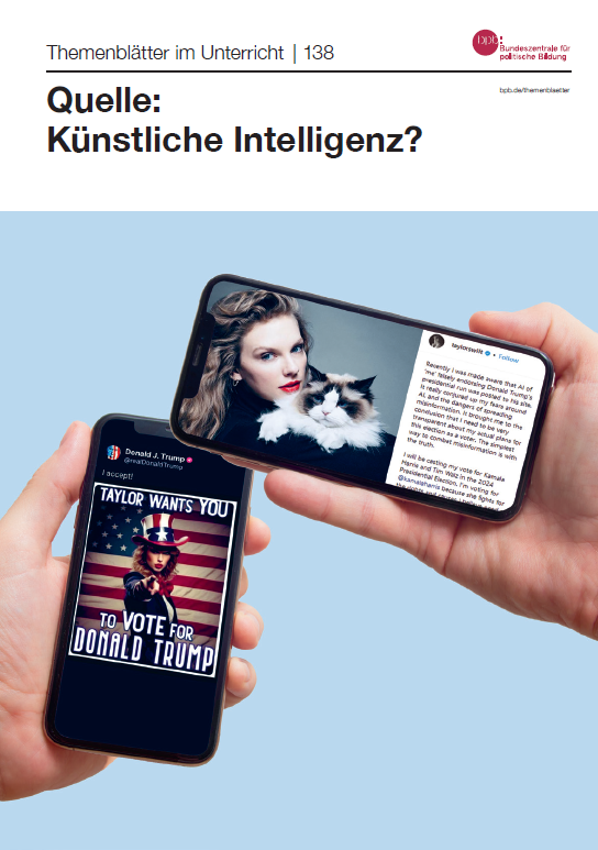 Gefälschte Social Media Beiträge auf Smartphones der Sängerin Taylor Swift im US-Wahlkampf