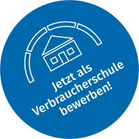 Sticker Verbraucherschule "Jetzt bewerben"