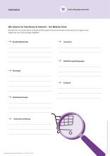 Online-Shopping ohne Fake (Arbeits- und Lösungsblatt)