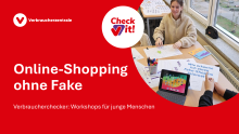 Präsentation Verbraucherchecker: Online-Shopping ohne Fake (PDF)