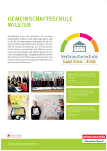 Plakat zur Auszeichnung 2016-2018