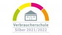 Das Logo Verbraucherschule mit dem Zusatz Silber 2021/2022