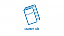 Icon mit einem Buch, auf dem Starter-Kit steht